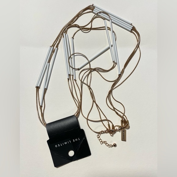 THE LIMITED long Multi-strand white and gold chain - Picture 1 of 5